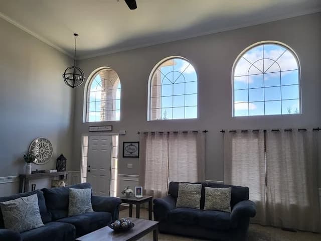 White Chooz Painters logo with blue background placeholder for paintig company logos