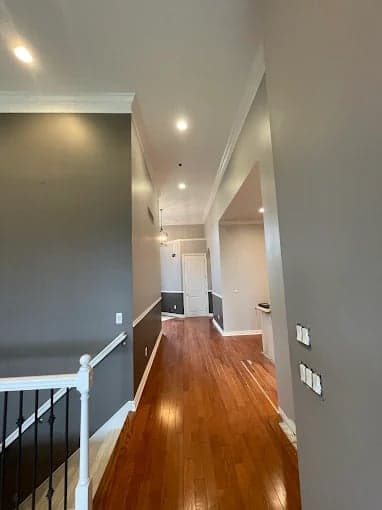 White Chooz Painters logo with blue background placeholder for paintig company logos