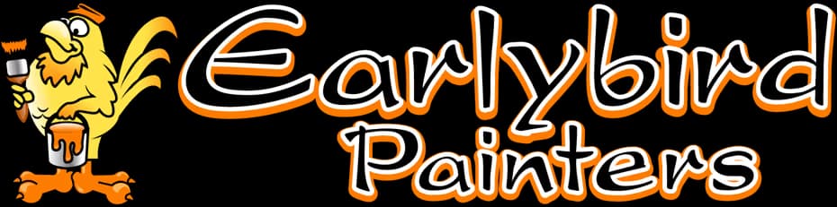 Earlybird Painters Inc logo for painting services in Knoxville, Tennessee. The image shows the orange Earlybird Painters logo.