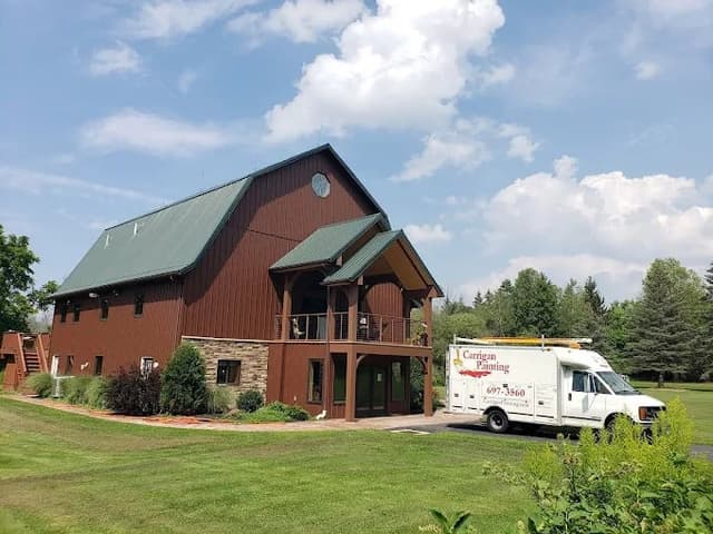 White Chooz Painters logo with blue background placeholder for paintig company logos