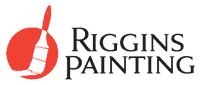 This is an image fromRiggins Painting, located in Tennessee. The image is a Riggins Painting logo featuring a red paint roller and black text, representing commercial and residential painting specialists.