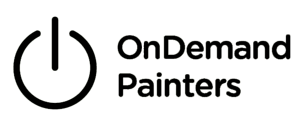 This is an image from OnDemand Painters, located in Illinois. The logo for OnDemand Painters features a green power-button icon next to bold dark text with the company name.