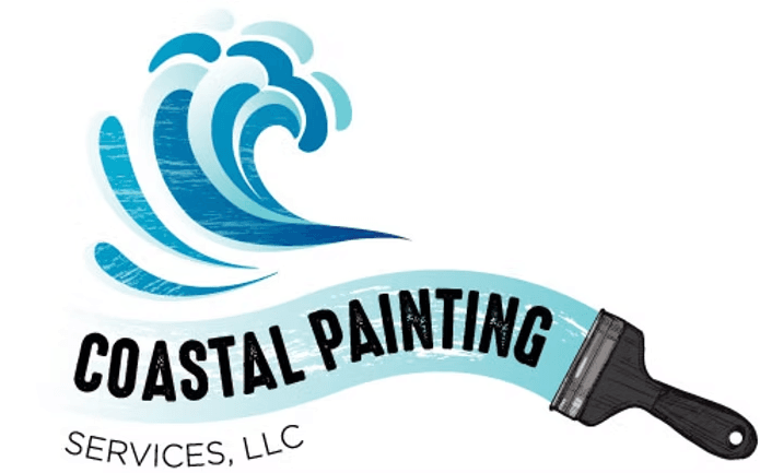 This is an image from Coastal Painting Services LLC, located in Florida. The logo for Coastal Painting Services LLC features a stylized blue ocean wave flowing into a paintbrush with bold black lettering.