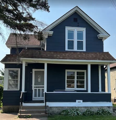 White Chooz Painters logo with blue background placeholder for paintig company logos