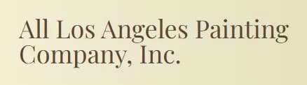 This is an image from All Los Angeles Painting Company, Inc., located in California. The image shows the official company logo representing a professional painting contractor offering residential and commercial painting services.