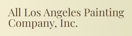 This is an image from All Los Angeles Painting Company, Inc., located in California. The image shows the official company logo representing a professional painting contractor offering residential and commercial painting services.