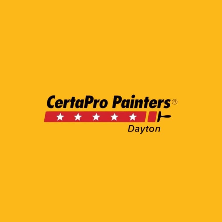 This is the logo for CertaPro Painters of Dayton, located in Ohio. The image shows the CertaPro Painters branding with company logo and Dayton location designation.
