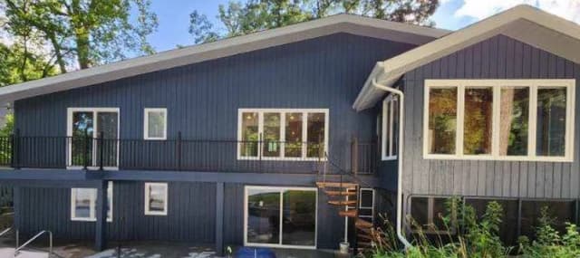 White Chooz Painters logo with blue background placeholder for paintig company logos