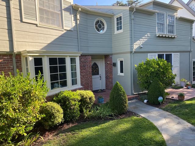 White Chooz Painters logo with blue background placeholder for paintig company logos