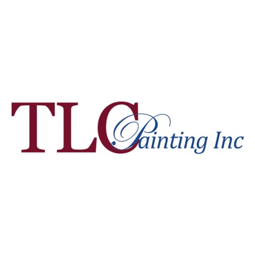 This is an image from TLC Painting Inc, located in Massachusetts. The logo for TLC Painting Inc features the letters 'TLC' in bold maroon with 'Painting Inc' in elegant blue script.