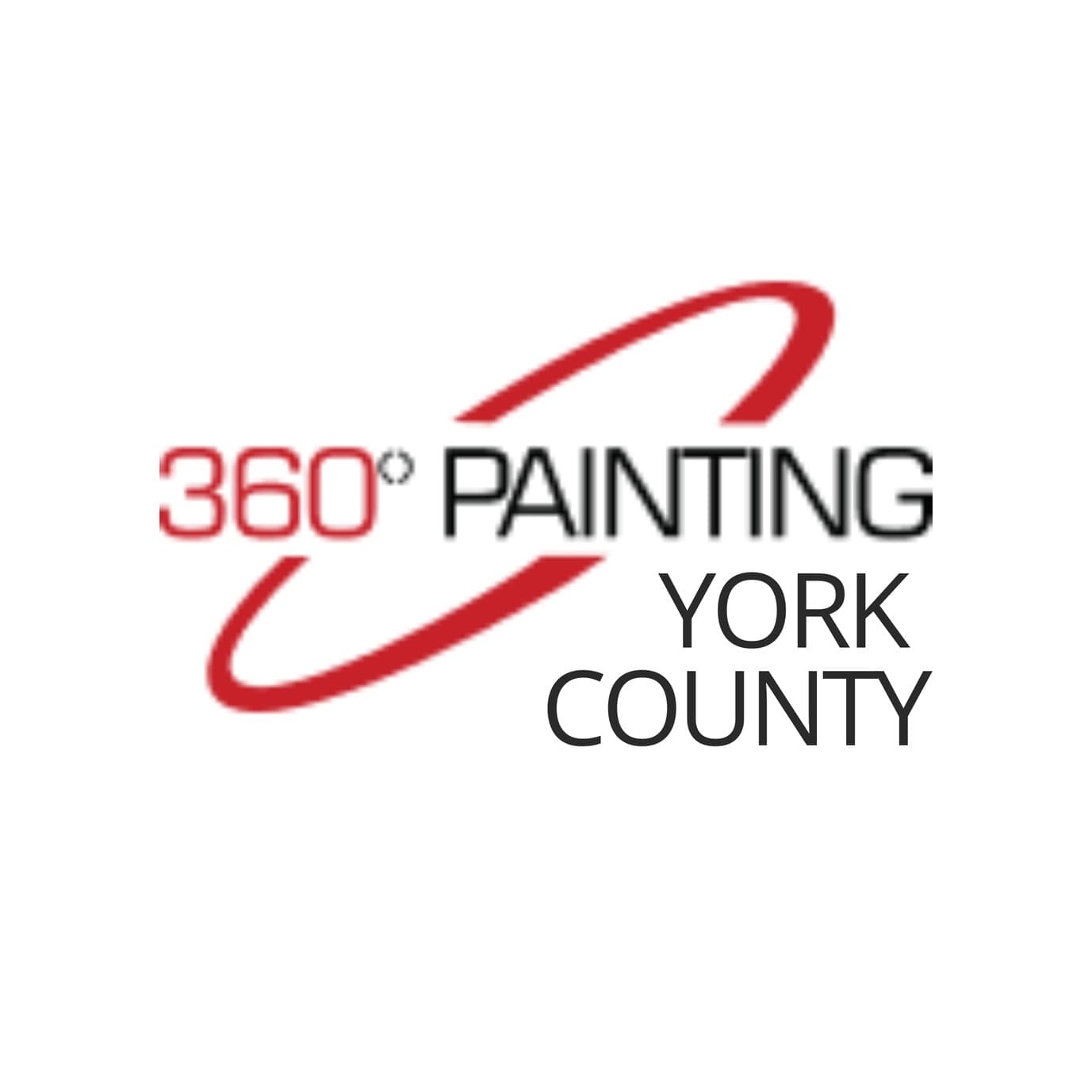 This is an image from 360 Painting of York County, located in Pennsylvania. The logo for 360 Painting of York County features bold black text with red circular swoosh graphics surrounding the name.