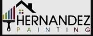 This is an image from Hernandez Painting, located in Tennessee. The logo for Hernandez Painting features a stylized house roof with a colorful paintbrush design beneath it, accompanied by the company name in bold lettering.