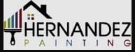This is an image from Hernandez Painting, located in Tennessee. The logo for Hernandez Painting features a stylized house roof with a colorful paintbrush design beneath it, accompanied by the company name in bold lettering.