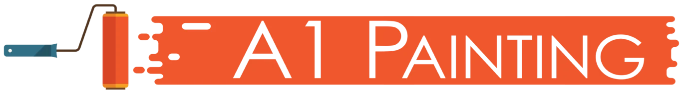 This is an image from A1 Painting, located in Arizona. The logo for A1 Painting features an orange paint roller graphic with black company text over an orange paint stroke.
