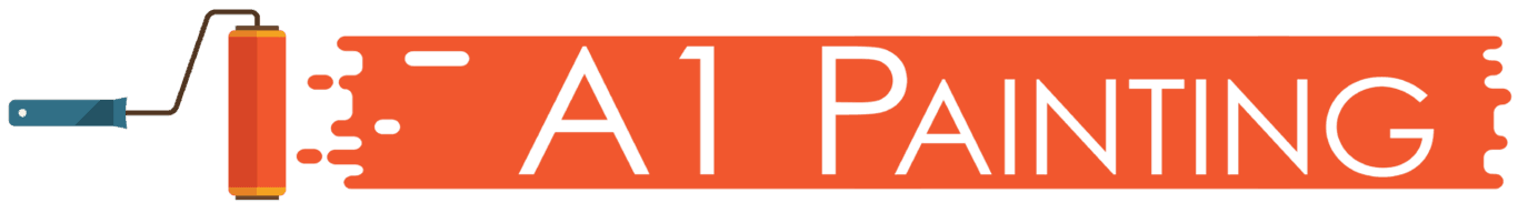 This is an image from A1 Painting, located in Arizona. The logo for A1 Painting features an orange paint roller graphic with black company text over an orange paint stroke.