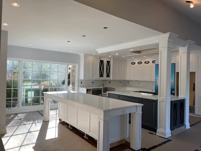 White Chooz Painters logo with blue background placeholder for paintig company logos