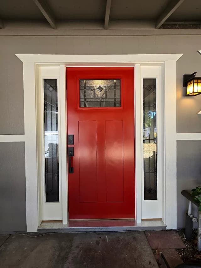 White Chooz Painters logo with blue background placeholder for paintig company logos