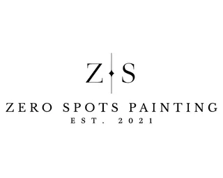 This is an image from Zero Spots Painting LLC, located in Alabama. The logo for Zero Spots Painting LLC features minimalist lettering with a stylized paintbrush mark and clean black typography.