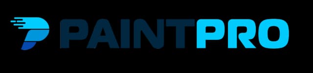 This is an image from PaintPro, located in Texas. The logo for PaintPro features a stylized blue paint-stroke emblem next to bold dark and light blue text spelling the company name.