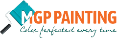 This is an image from MGP Painting Inc, located in New York. The logo for MGP Painting Inc features an orange and teal design with a paint roller graphic and the company slogan beneath it.