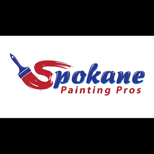 This is an image from Spokane Painting Pros, located in Washington. The logo for Spokane Painting Pros features a blue paintbrush with a red paint stroke and blue and red company text.