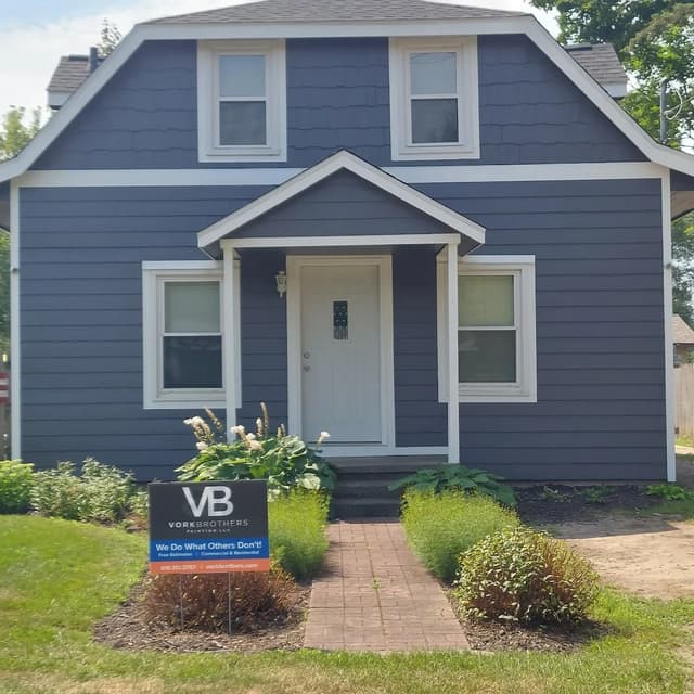 White Chooz Painters logo with blue background placeholder for paintig company logos