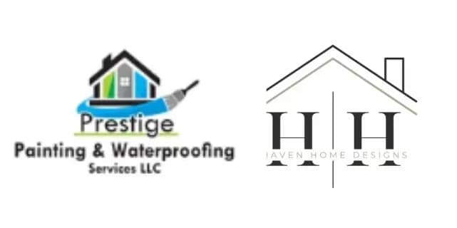This is an image from Prestige Painting & Waterproofing Services LLC, located in Florida. The logo for Prestige Painting & Waterproofing Services LLC features a stylized house graphic with paint colors and bold text.