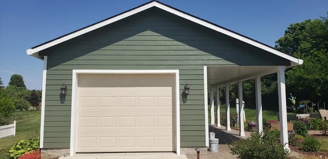 White Chooz Painters logo with blue background placeholder for paintig company logos