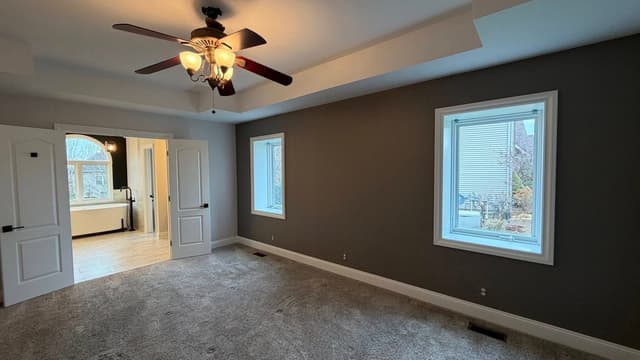 White Chooz Painters logo with blue background placeholder for paintig company logos