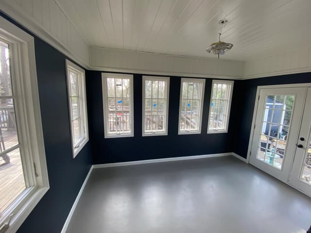 White Chooz Painters logo with blue background placeholder for paintig company logos