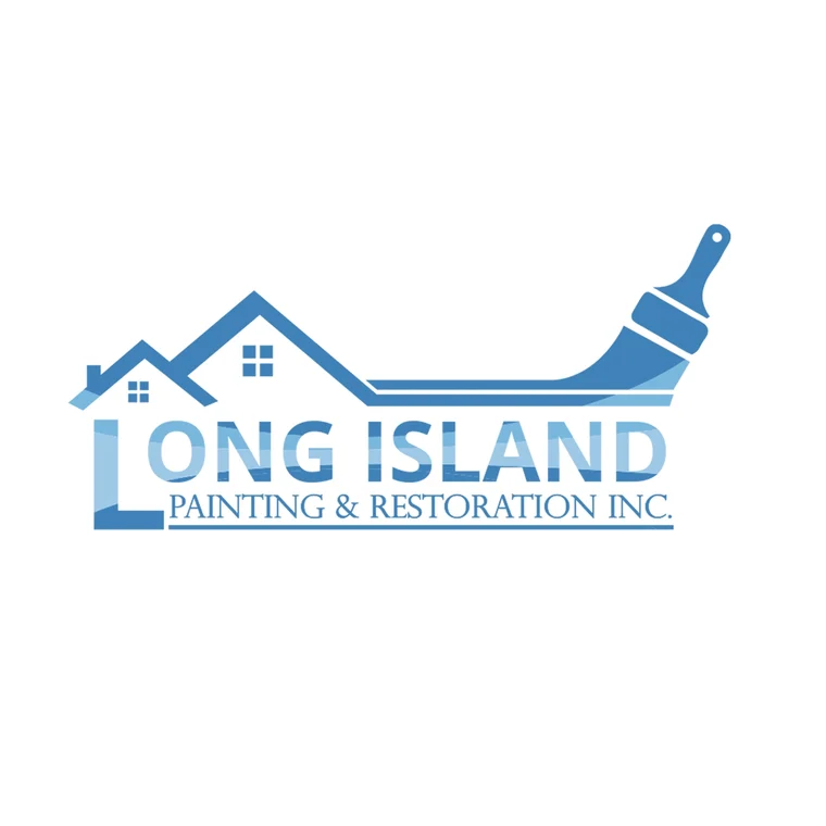 This is an image from Long Island Painting & Restoration Inc., located in New York. The logo for Long Island Painting & Restoration Inc. features a blue house silhouette blended with a paintbrush design above the company name.