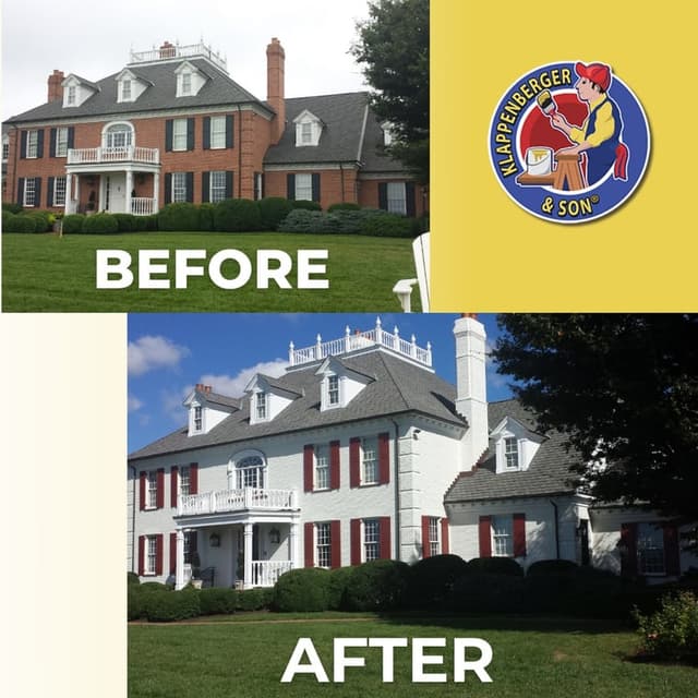 White Chooz Painters logo with blue background placeholder for paintig company logos