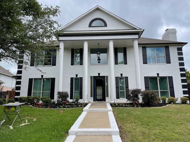 White Chooz Painters logo with blue background placeholder for paintig company logos