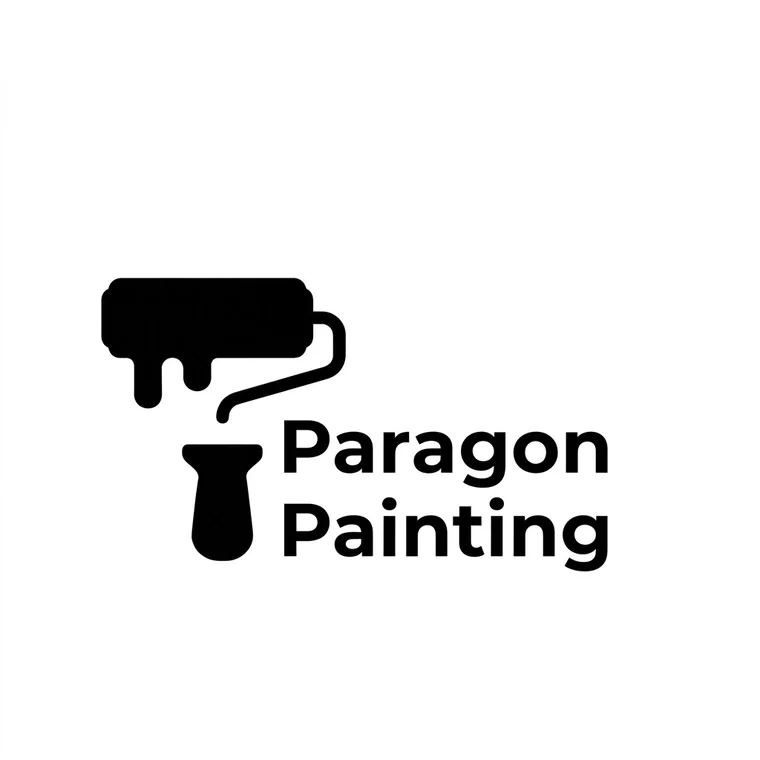 Logo for Paragon Painting, a painting company in Hendersonville, Tennessee. The image shows the black Paragon Painting roller and brush wordmark.