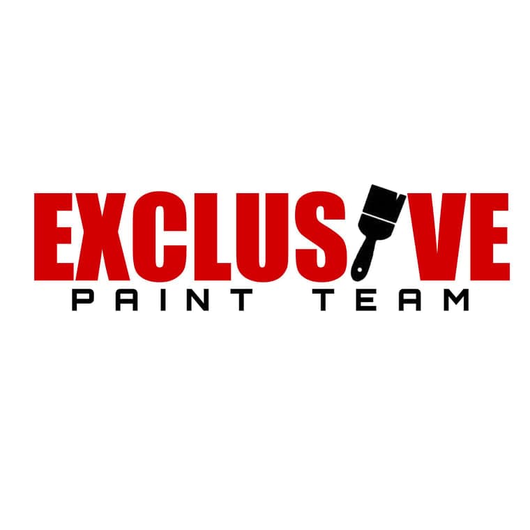 This is an image from Exclusive Paint Team, located in Georgia. The logo for Exclusive Paint Team features bold red lettering with a black paint brush icon forming part of the company name.