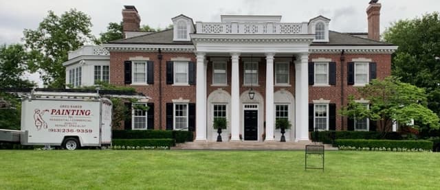 White Chooz Painters logo with blue background placeholder for paintig company logos