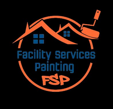 This is an image from Facility Service Painting, located in Indiana. The logo for Facility Service Painting features a stylized house and paint roller graphic with bold lettering, representing professional residential and commercial painting services.