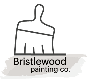 This is an image from Bristlewood Painting Co., located in Ohio. The logo for Bristlewood Painting Co. features a modern gray brushstroke background with clean black text displaying the company name.