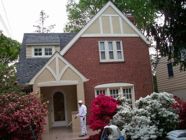 White Chooz Painters logo with blue background placeholder for paintig company logos