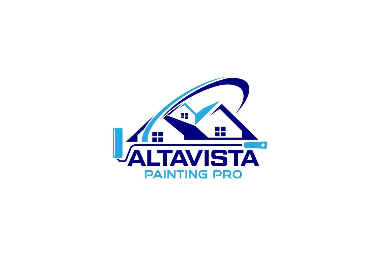 This is an image from Altavista Painting Pro, located in Indiana. The logo for Altavista Painting Pro features a modern blue and white design with stylized house graphics and a paint roller icon, representing professional residential painting services.