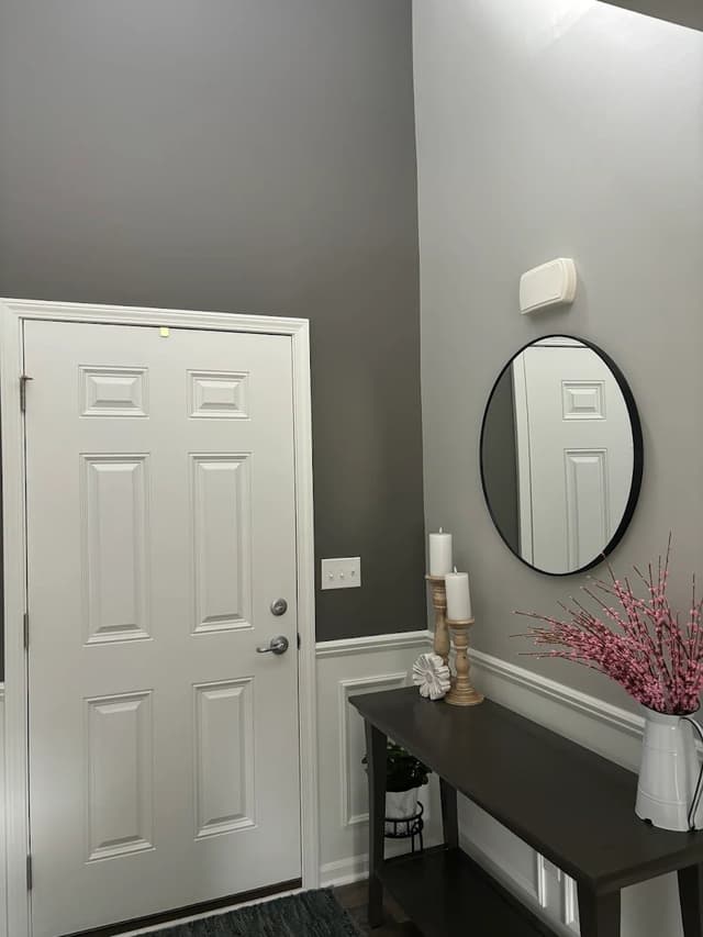 White Chooz Painters logo with blue background placeholder for paintig company logos