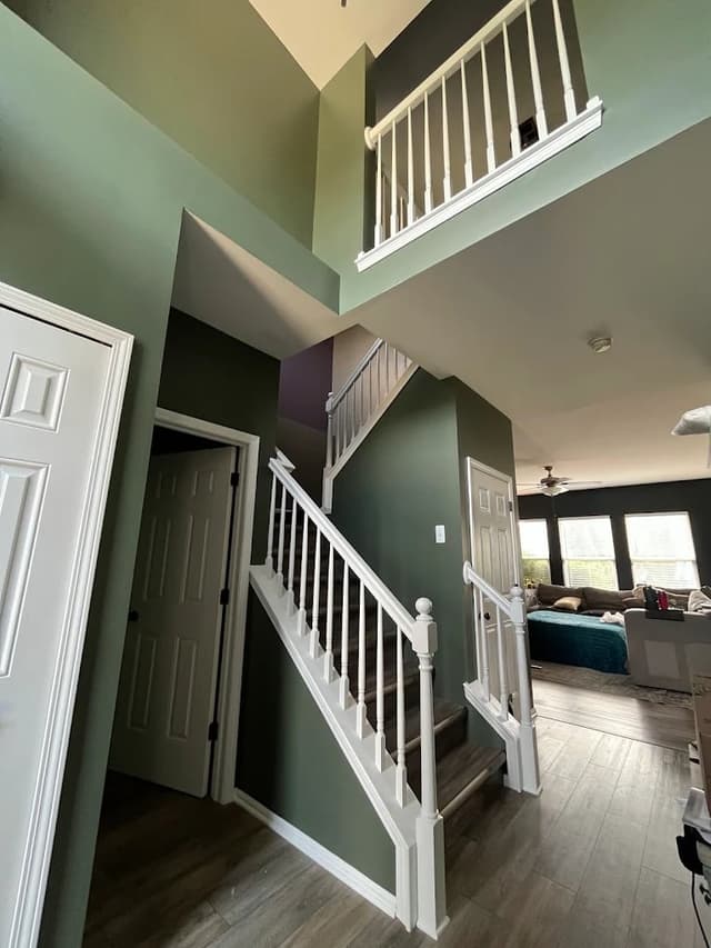 White Chooz Painters logo with blue background placeholder for paintig company logos