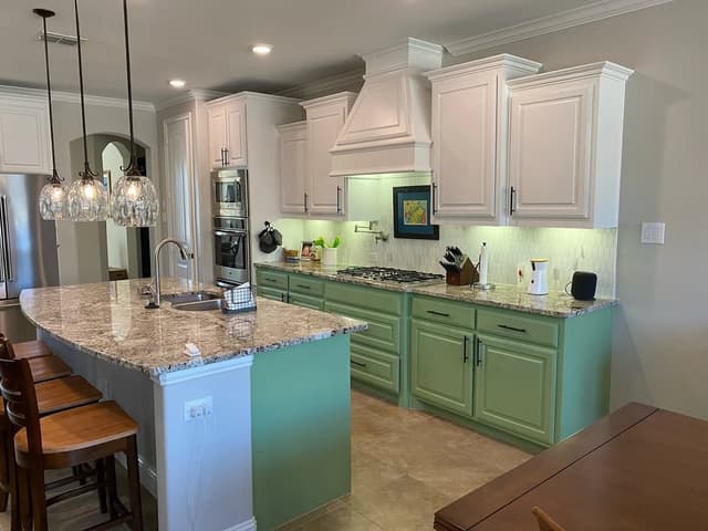 White Chooz Painters logo with blue background placeholder for paintig company logos