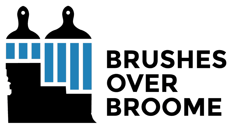 This is an image from Brushes Over Broome LLC, located in New York. The logo for Brushes Over Broome LLC features vertical blue paint-stroke bars alongside bold black text.