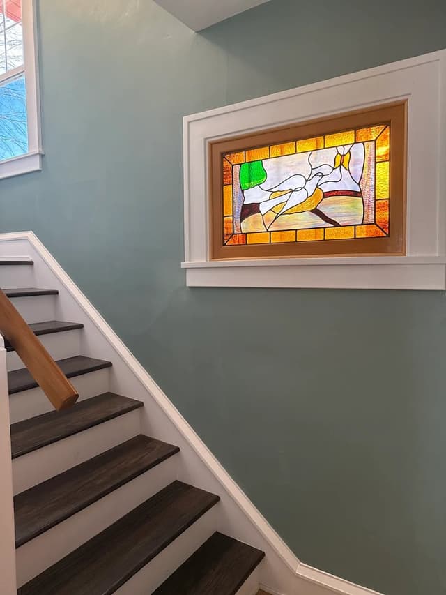 White Chooz Painters logo with blue background placeholder for paintig company logos