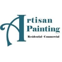 This is an image from Artisan Painting, located in Georgia. The logo for Artisan Painting features an oversized teal letter 'A' with elegant 'Artisan Painting' lettering and a 'Residential · Commercial' tagline in a clean, professional design.