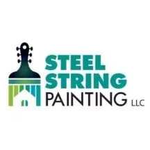 This is an image from Steel String Painting LLC, located in Pennsylvania. The logo for Steel String Painting LLC features a guitar neck shaped like a paintbrush beside teal and black company lettering.