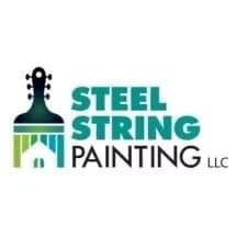 This is an image from Steel String Painting LLC, located in Pennsylvania. The logo for Steel String Painting LLC features a guitar neck shaped like a paintbrush beside teal and black company lettering.