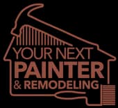 This is an image from Your Next Painter, located in Texas. The logo for Your Next Painter features a stylized roofline above the company name with a paint roller graphic incorporated into the design