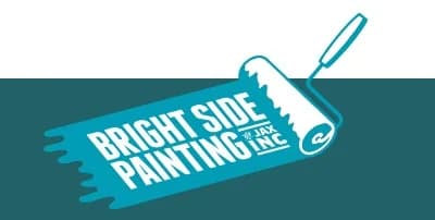 This is an image from Brightside Painting Jax Inc, located in Florida. The logo for Brightside Painting Jax Inc features a teal paint roller graphic with bold white text.